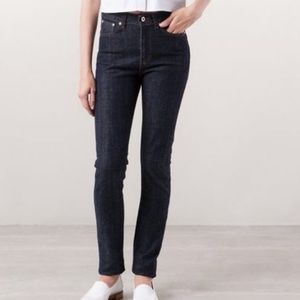 Naked and famous selvedge high rise denim